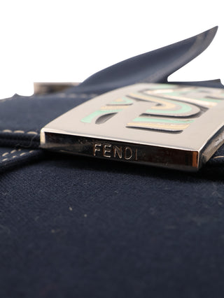Denim Baguette Shoulder Bag
