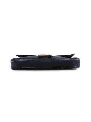 Denim Baguette Shoulder Bag