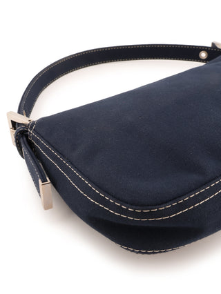 Denim Baguette Shoulder Bag