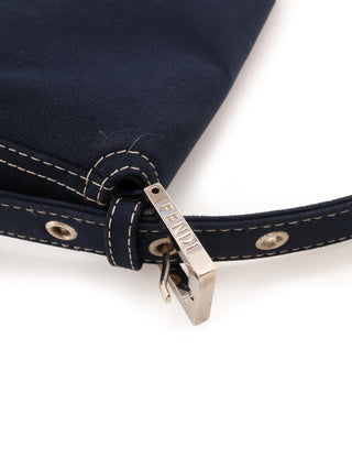Denim Baguette Shoulder Bag