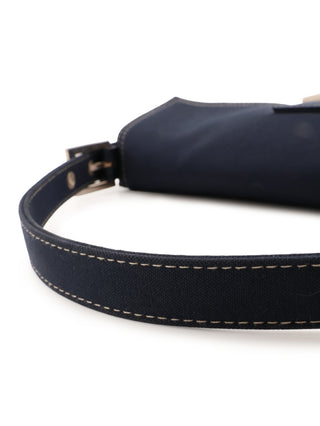 Denim Baguette Shoulder Bag