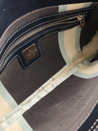 Denim Baguette Shoulder Bag
