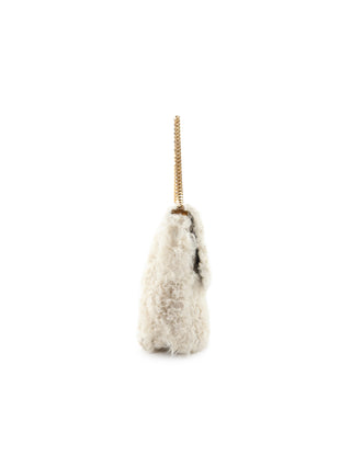 Gourmette Shearling Chain Shoulder Bag