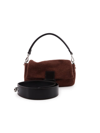Cashmere Vitello Grace Baguette Handbag