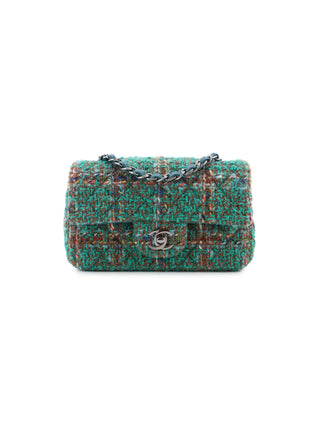 Classic Mini Rectangle Tweed Flap Bag