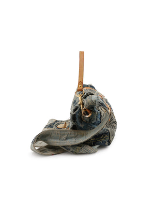 Monogram Denim Patchwork Posty Shoulder Bag