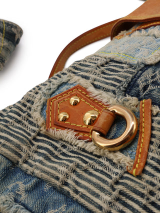 Monogram Denim Patchwork Posty Shoulder Bag