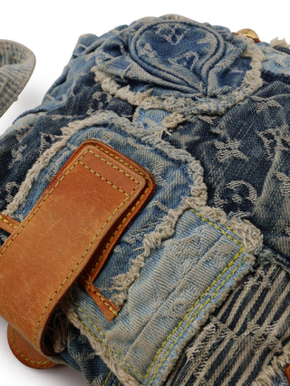 Monogram Denim Patchwork Posty Shoulder Bag