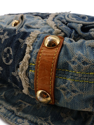 Monogram Denim Patchwork Posty Shoulder Bag