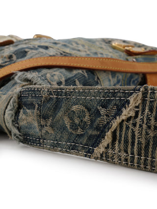 Monogram Denim Patchwork Posty Shoulder Bag
