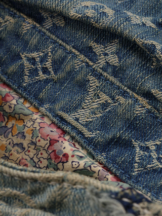 Monogram Denim Patchwork Posty Shoulder Bag