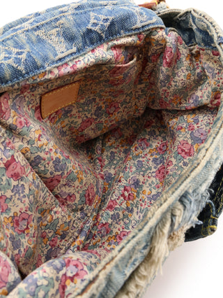 Monogram Denim Patchwork Posty Shoulder Bag