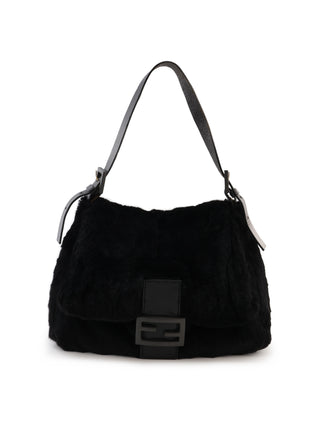Mamma Fur Black Handbag