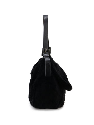 Mamma Fur Black Handbag