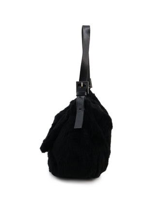 Mamma Fur Black Handbag