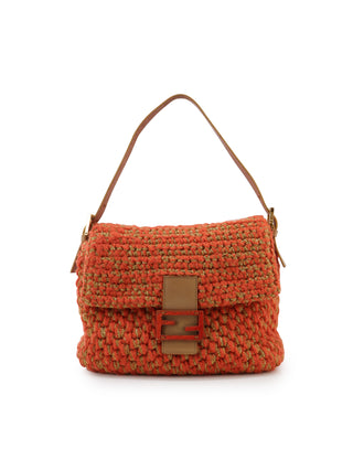 Crochet Mama Baguette Shoulder Bag