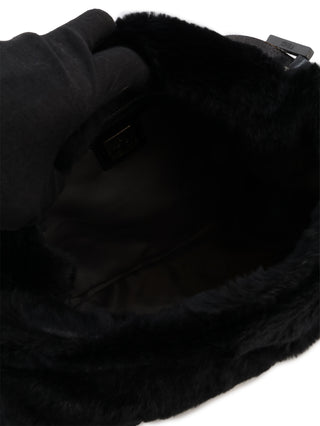 Mamma Fur Black Handbag