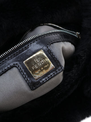 Mamma Fur Black Handbag
