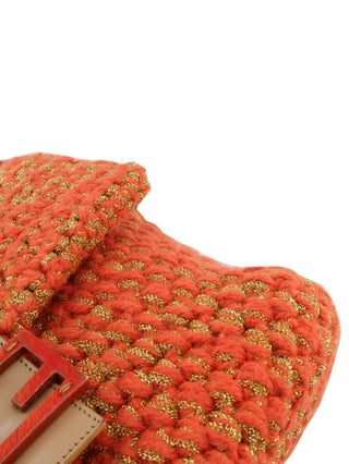 Crochet Mama Baguette Shoulder Bag