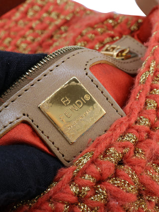 Crochet Mama Baguette Shoulder Bag
