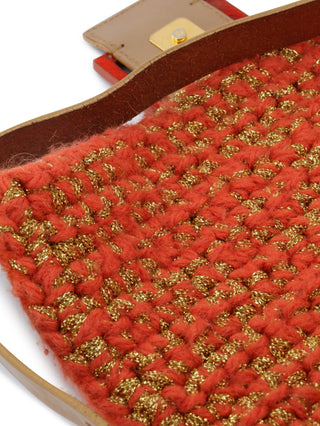 Crochet Mama Baguette Shoulder Bag