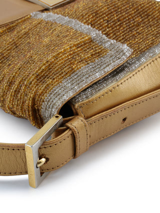 Beaded Baguette Shoulder Bag