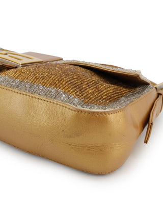 Beaded Baguette Shoulder Bag