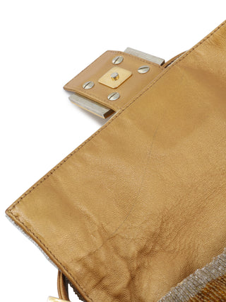 Beaded Baguette Shoulder Bag