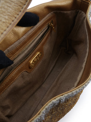 Beaded Baguette Shoulder Bag