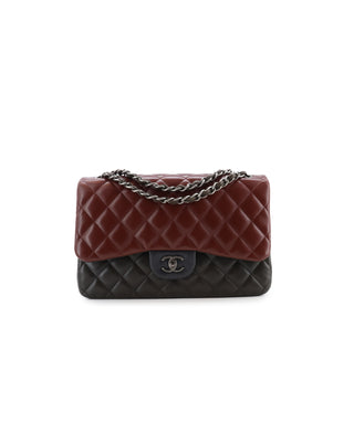 Classic Jumbo Two-Tone Double Flap Bag