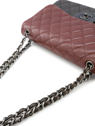 Classic Jumbo Two-Tone Double Flap Bag