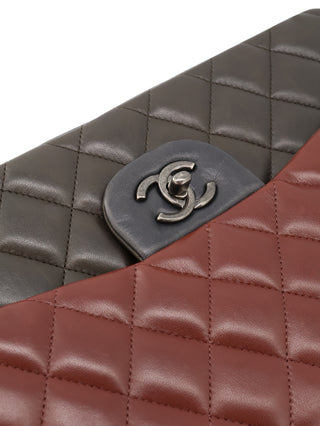 Classic Jumbo Two-Tone Double Flap Bag