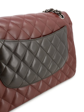 Classic Jumbo Two-Tone Double Flap Bag