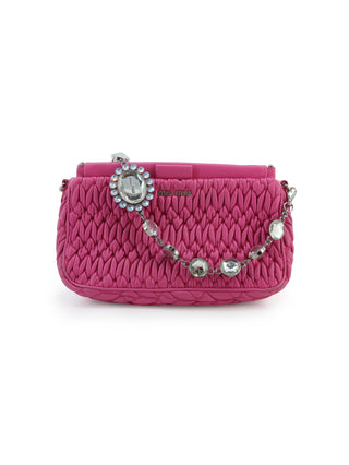Matelasse Crystal Shoulder Bag