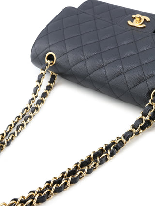 Classic Medium Caviar Leather Double Flap Bag