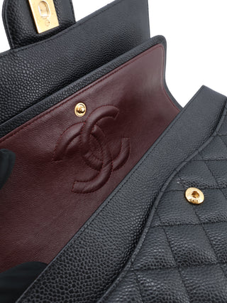 Classic Medium Caviar Leather Double Flap Bag