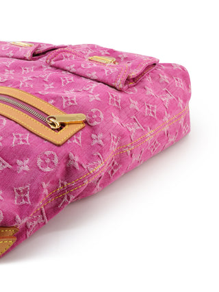 Pink Denim Shoulder Bag