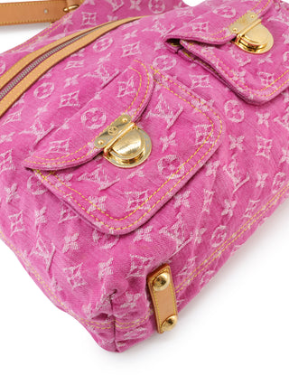 Pink Denim Shoulder Bag