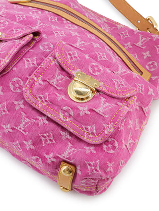 Pink Denim Shoulder Bag