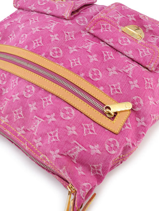 Pink Denim Shoulder Bag