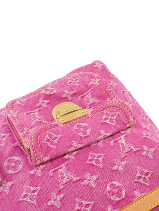 Pink Denim Shoulder Bag