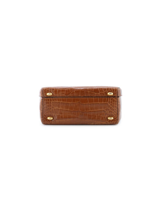 Croc Embossed Vanity Handbag