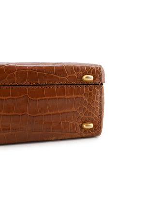 Croc Embossed Vanity Handbag