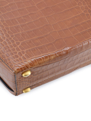 Croc Embossed Vanity Handbag