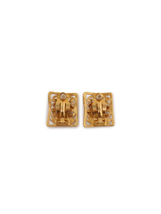 CC Square Clip-On Earrings