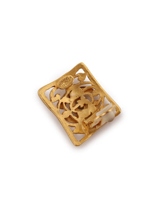 CC Square Clip-On Earrings