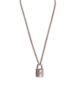 Palladium Padlock Necklace