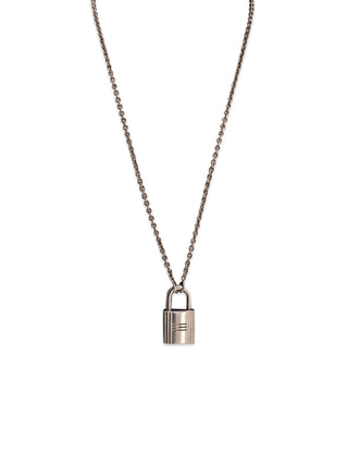 Palladium Padlock Necklace