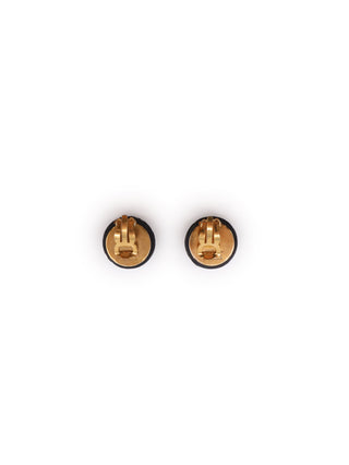 Quilted CC Logo Clip-On Earrings