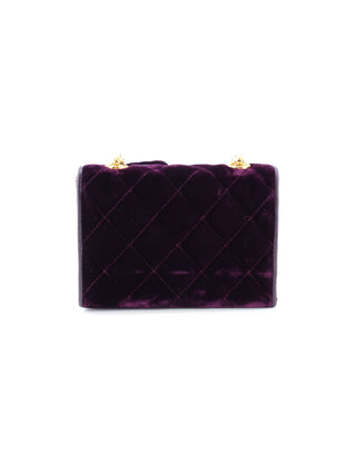 Velvet Camellia Flap Bag